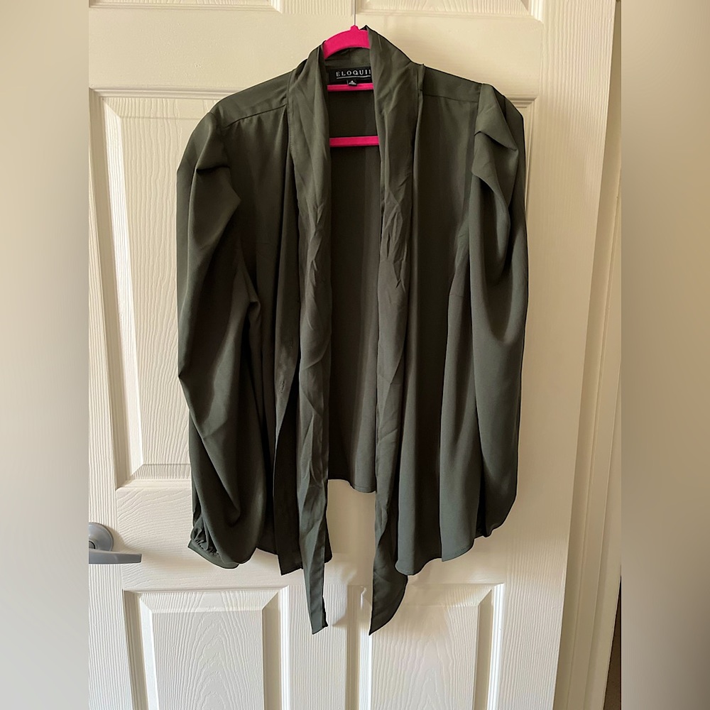 Hunter Green Eloquii blouse size 18